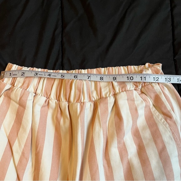 Forever 21 Women's Pink Stripped Straight Leg High Rise Pants Size Medium - Picture 10 of 14